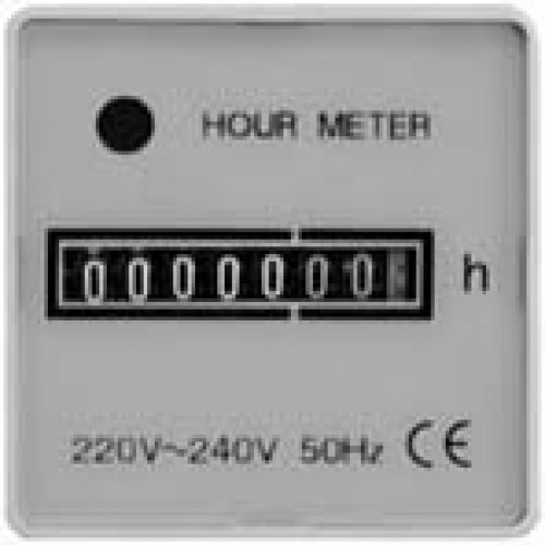 AC Hour Meter - Panel Mounted DIN 48 200/230VV AC 50Hz- Model F48HXX455XD2